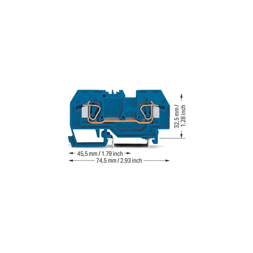 Wago 2-Leiter-Durchgangsklemme 282 282-904, 0,2-6mm2, Thermoplast, blau... WAGO-282-904 4044918445887 (Abb. 5)