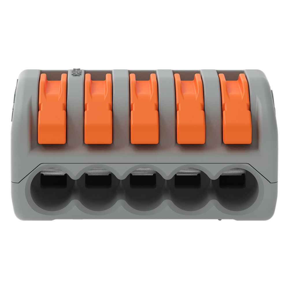 Wago Verbindungsklemme 222-415, 5-Leiter, 0,08-4mm2, 400V, 32A, Grau... WAGO-222-415 4044918464956 (Abb. 10)