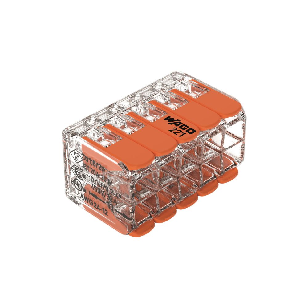 Wago Verbindungsklemme 221 221-420, 10-Leiter 0,2-4mm2, Polycarbonat, Transparent... WAGO-221-420 4066966611663 (Abb. 5)