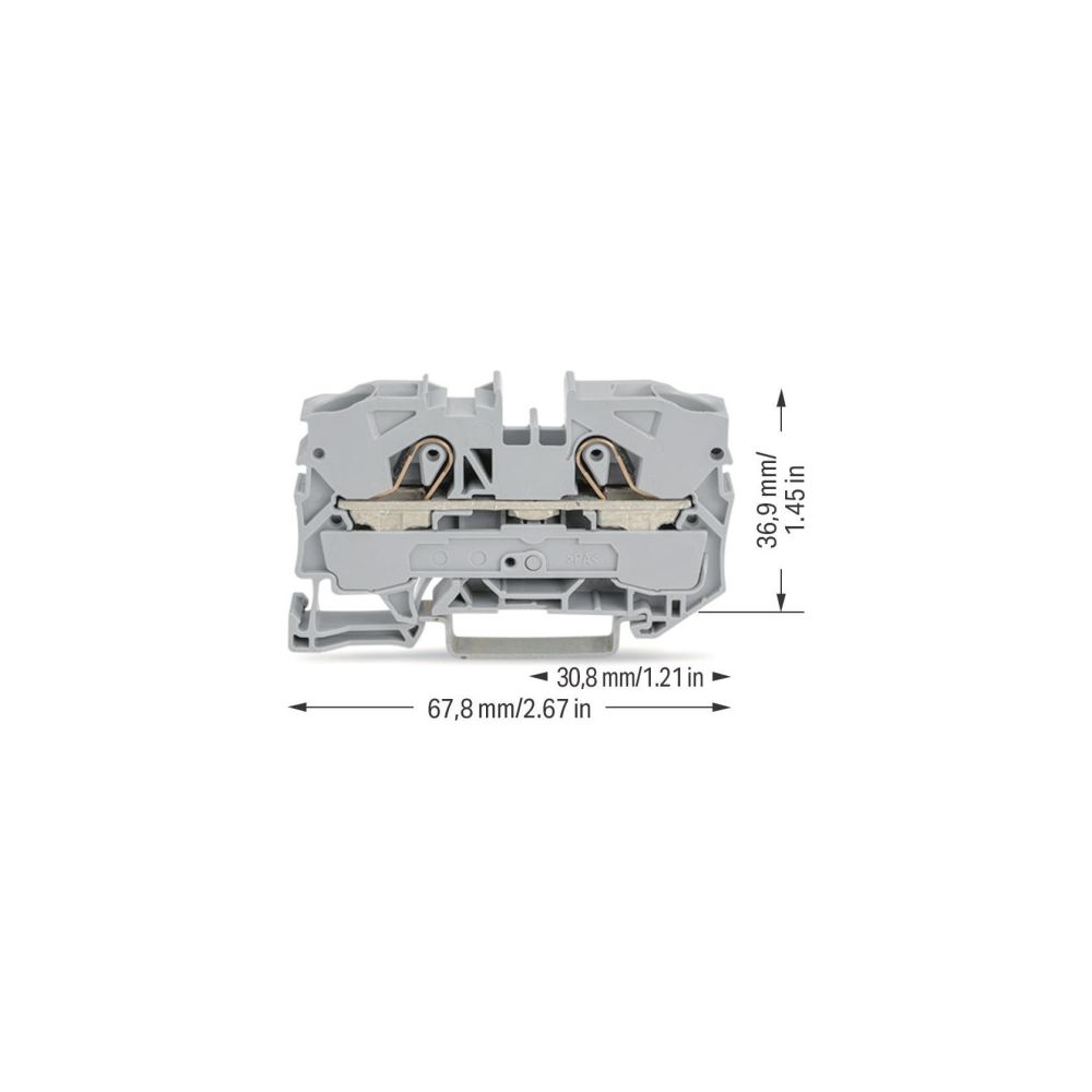 Wago 2-Leiter-Durchgangsklemme TOPJOB S 2010-1201, 10mm2, 800V, 57A, Grau... WAGO-2010-1201 4017332076005 (Abb. 4)