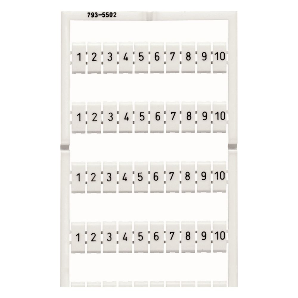 Wago WMB-Beschriftungskarte 793-5502, 5,2mm, 1-10, weiß... WAGO-793-5502 4044918844796 (Abb. 4)
