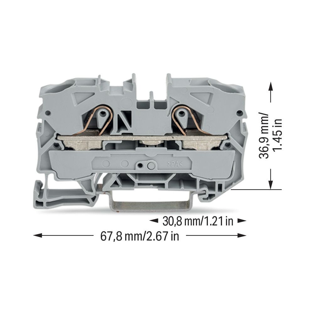 Wago 2-Leiter-Durchgangsklemme TOPJOB S 2010-1201, 10mm2, 800V, 57A, Grau... WAGO-2010-1201 4017332076005 (Abb. 7)