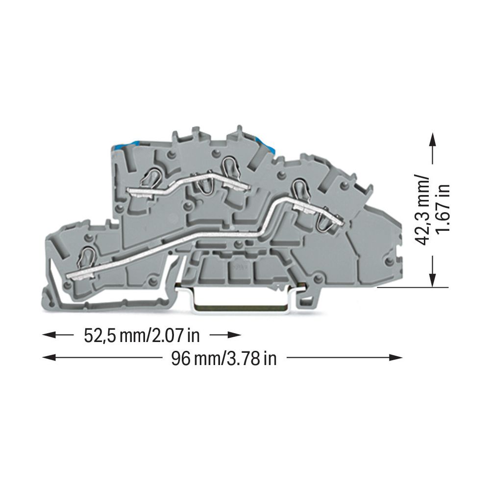 Wago Installationsetagenklemme 2003, 3 Ebenen, 32A 400V, Polyamid, Grau, 2003-7649... WAGO-2003-7649 4044918925624 (Abb. 3)