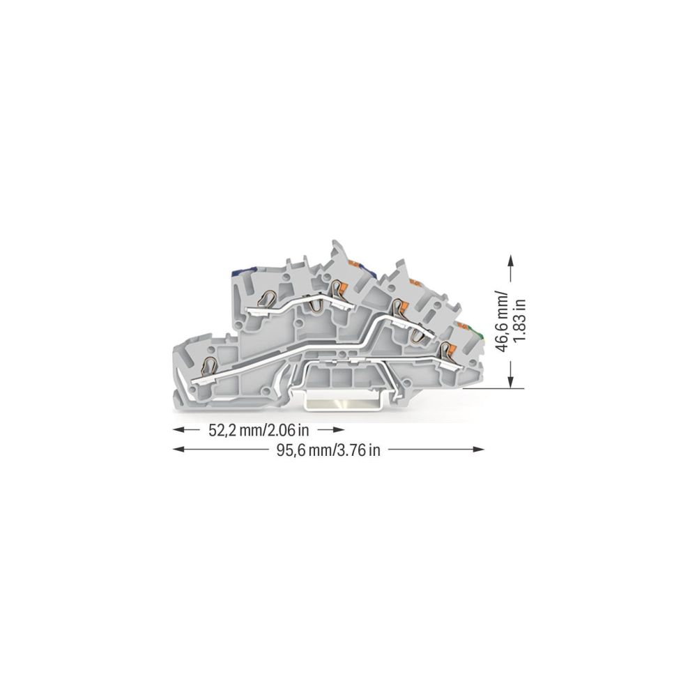 Wago Installationsetagenklemme 2203-7546, 400V 31A 5,2mm, Grau... WAGO-2203-7546 4066966122008 (Abb. 3)