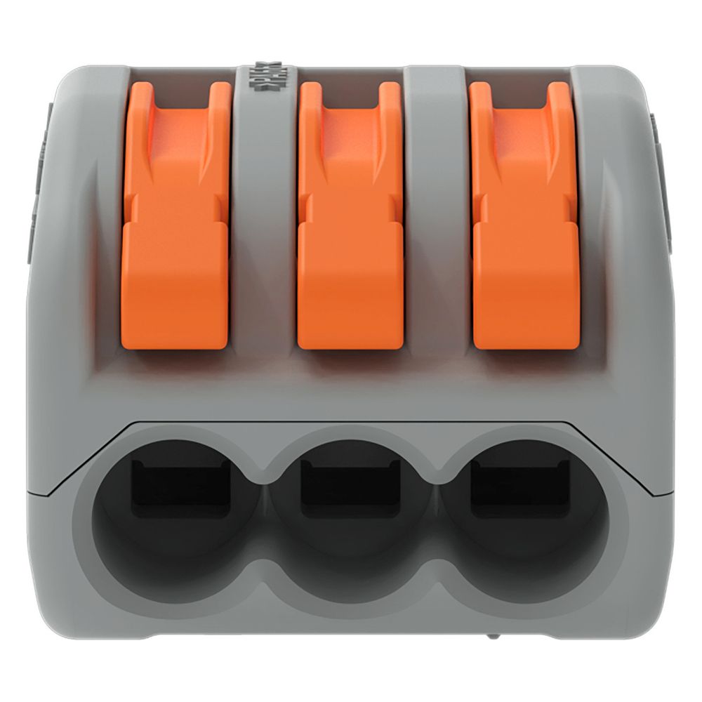 Wago Verbindungsklemme 222 222-413, 3-Leiter, 0,08-4mm2, 400V, 32A, Grau... WAGO-222-413 4017332955676 (Abb. 13)