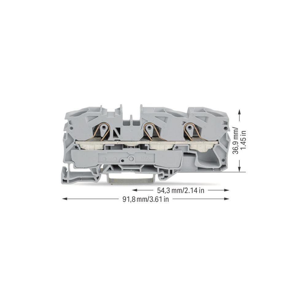 Wago 3-Leiter-Durchgangsklemme TOPJOB S 2016-1301, 16mm2, 800V, 76A, grau... WAGO-2016-1301 4017332076715 (Abb. 3)