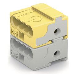 Wago 4-Leiter-Buchsenklemme 243 243-212, 0,6-0,8mm, Polyamid, Lichtgrau/Gelb... WAGO-243-212 4044918441407 (Abb. 1)