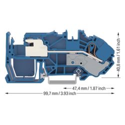 Wago N-Trennklemme TOPJOB S 2016-7714, 16mm2, 250V, 76A, 12x99,7x40,8mm, Polyamid, Blau... WAGO-2016-7714 4045454685300 (Abb. 1)