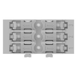 Wago Befestigungsadapter 3-fach für Durchgangsverbinder, Schraubbefestigung, Polyamid, G... WAGO-221-2523 4066966119947 (Abb. 1)