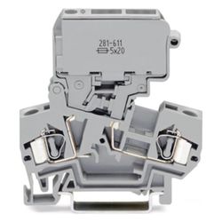 Wago 2-Leiter-Sicherungsklemme 281 281-611, 800V 10A 4mm2, Polyamid, Grau... WAGO-281-611 4045454614591 (Abb. 1)