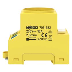 Wago Schaltschrank-Steckdose 709-582, 250V 16A 3TE, Polyamid, Signalgelb... WAGO-709-582 4055143718325 (Abb. 1)