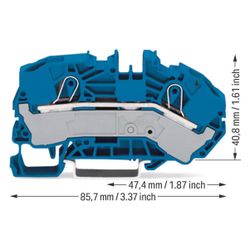 Wago Verteiler-Einspeiseklemme 2016 2016-7604, 16mm2, Polyamid, Blau... WAGO-2016-7604 4045454725099 (Abb. 1)
