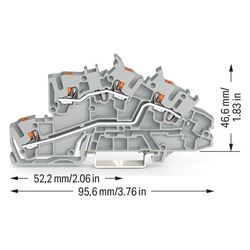 Wago Installationsetagenklemme 2203 2203-7642, 400V 31A, Polyamid, Grau... WAGO-2203-7642 4066966121933 (Abb. 1)