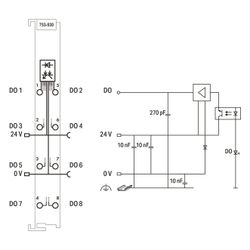 Wago Digitalausgangsmodul 753-530, 8 Kanäle, 24 V, 0,5 A, lichtgrau... WAGO-753-530 4045454686956 (Abb. 1)