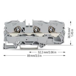 Wago 3-Leiter-Durchgangsklemme TOPJOB S 2010-1301, 10mm2, 800V, 57A, Grau... WAGO-2010-1301 4017332011341 (Abb. 1)