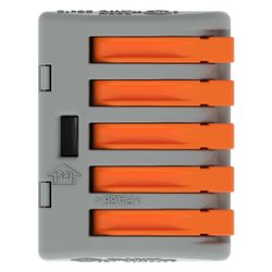 Wago Verbindungsklemme 222-415, 5-Leiter, 0,08-4mm2, 400V, 32A, Grau... WAGO-222-415 4044918464956 (Abb. 1)