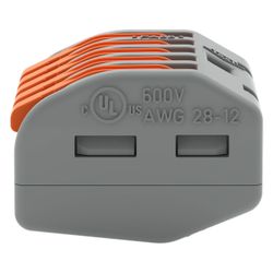 Wago Verbindungsklemme 222-415, 5-Leiter, 0,08-4mm2, 400V, 32A, Grau... WAGO-222-415 4044918464956 (Abb. 1)