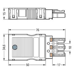 Wago Buchse WINSTA MIDI 770-103, 3-polig, 250V, 25A, Federzuganschluss, Schwarz... WAGO-770-103 4044918252096 (Abb. 1)