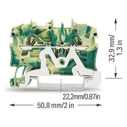 Wago Schutzleiterklemme TOPJOB S 2001-1207, 0,25-2,5mm2, Polyamid, Grün/Gelb... WAGO-2001-1207 4017332997317 (Abb. 1)