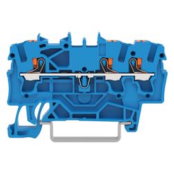 Wago 3-Leiter-Durchgangsklemme TOPJOB S 2202-1304, 2,5mm2, Thermoplast, Blau... WAGO-2202-1304 4055143848558 (Abb. 1)