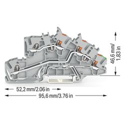 Wago Installationsetagenklemme 2203 2203-7545, 400V 31A, Polyamid, Grau... WAGO-2203-7545 4066966121995 (Abb. 1)