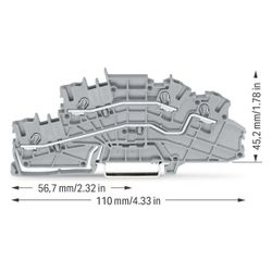 Wago Installationsetagenklemme 2003 2003-6642, 0,25-4mm2, Polyamid, Grau... WAGO-2003-6642 4050821322047 (Abb. 1)
