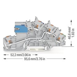 Wago Installationsetagenklemme 2203 2203-7641, 250V 29A 0,25-4mm2, Polyamid, Grau... WAGO-2203-7641 4066966121926 (Abb. 1)