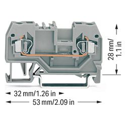 Wago 2-Leiter-Durchgangsklemme 280 280-901, 0,08-2,5mm2, Grau... WAGO-280-901 4044918391726 (Abb. 1)