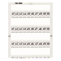 Wago WMB-Beschriftungsschild 793-5506, 5-5,2mm, 41-50, weiß... WAGO-793-5506 4044918934503 (Abb. 1)