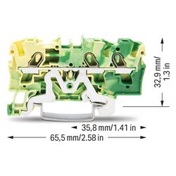 Wago Schutzleiterklemme TOPJOB S 2004-1307, 6,2mm Breite, Polyamid, Grün-Gelb... WAGO-2004-1307 4017332071604 (Abb. 1)