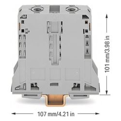 Wago 2-Leiter-Durchgangsklemme 285 285-195, 25-95mm2, 1000V, 232A, Grau, 1... WAGO-285-195 4044918452564 (Abb. 1)