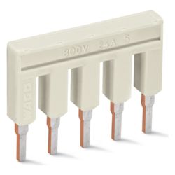 Wago Querverbinder TOPJOB S 2002-405, 5-fach 800V 25A 5,2mm, isoliert, lichtgrau... WAGO-2002-405 4055143687393 (Abb. 1)