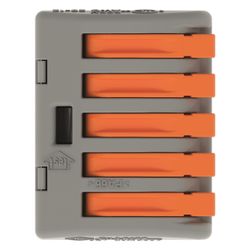 Wago Verbindungsklemme 222-415, 5-Leiter, 0,08-4mm2, 400V, 32A, Grau... WAGO-222-415 4044918464956 (Abb. 1)