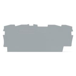 Wago Abschluss- und Zwischenplatte TOPJOB S 2002-1491, 0,8mm, Polyamid, Grau... WAGO-2002-1491 4055143234238 (Abb. 1)