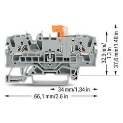 Wago Trennklemme TOPJOB S 2002-1671, 400V 16A, 0,25-4mm2, Grau... WAGO-2002-1671 4055143872713 (Abb. 1)