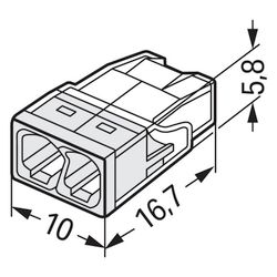 Wago Verbindungsdosenklemme 2273 2273-202, 0,5-2,5mm2, Polycarbonat, Transparent/Weiß... WAGO-2273-202 4050821027843 (Abb. 1)