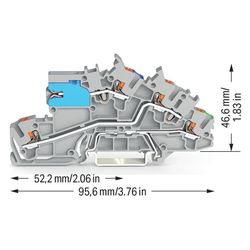 Wago Installationsetagenklemme 2203 2203-7641, 250V 29A 0,25-4mm2, Polyamid, Grau... WAGO-2203-7641 4066966121926 (Abb. 1)