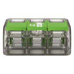 Wago Verbindungsklemme 221 221-423, 0,2-4mm2, Transparent/Grün... WAGO-221-423 4066966345438 (Abb. 1)