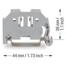 Wago Endklammer 249-116, 6mm, 44x28mm, Kunststoff, Grau... WAGO-249-116 4017332270823 (Abb. 1)