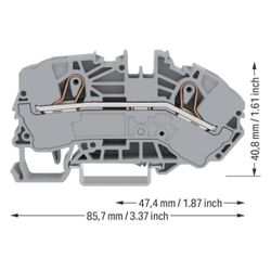 Wago Verteiler-Einspeiseklemme 2016 2016-7601, 16mm2, 800V, 76A, 12mm, Grau... WAGO-2016-7601 4045454725082 (Abb. 1)