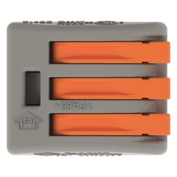 Wago Verbindungsklemme 222 222-413, 3-Leiter, 0,08-4mm2, 400V, 32A, Grau... WAGO-222-413 4017332955676 (Abb. 1)