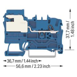 Wago N-Trennklemme TOPJOB S 2002-7114, 2,5mm2, 32A, 250V, Blau... WAGO-2002-7114 4044918902625 (Abb. 1)