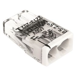 Wago Verbindungsdosenklemme 2273 2273-202, 0,5-2,5mm2, Polycarbonat, Transparent/Weiß... WAGO-2273-202 4050821027843 (Abb. 1)