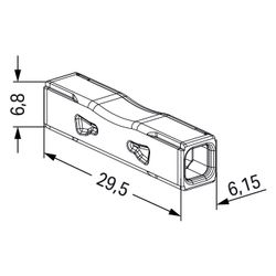 Wago Durchgangsverbinder 2773, 0,75-4mm2, 32A, 450V, Polycarbonat, Transparent, 2773-24... WAGO-2773-2401 4066966321630 (Abb. 1)