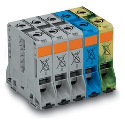 Wago Drehstromset 285 285-199, 25-95mm2, Polyamid, Grau/Blau/Grün-Gelb... WAGO-285-199 4045454204396 (Abb. 1)