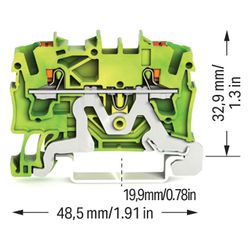 Wago 2-Leiter-Schutzleiterklemme TOPJOB S 2202-1207, 0,25-4mm2, Thermoplast, Grün/Gelb... WAGO-2202-1207 4055143848541 (Abb. 1)