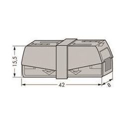 Wago Leuchtenklemme 224-201, 0,5-2,5mm2, 400V, 24A, Grau... WAGO-224-201 4044918818407 (Abb. 1)