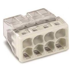 Wago Verbindungsdosenklemme 2273-208, 8-Leiter 0,5-2,5mm2, 450V 24A, Transparent/Grau... WAGO-2273-208 4050821027881 (Abb. 1)