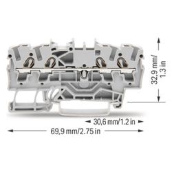 Wago 4-Leiter-Durchgangsklemme TOPJOB S 2002-1401, 2,5mm2, 800V, 24A, Grau... WAGO-2002-1401 4017332999281 (Abb. 1)