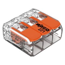 Wago Verbindungsklemme 221-613, 0,5-6mm2, Polycarbonat, Transparent... WAGO-221-613 4055143715416 (Abb. 1)